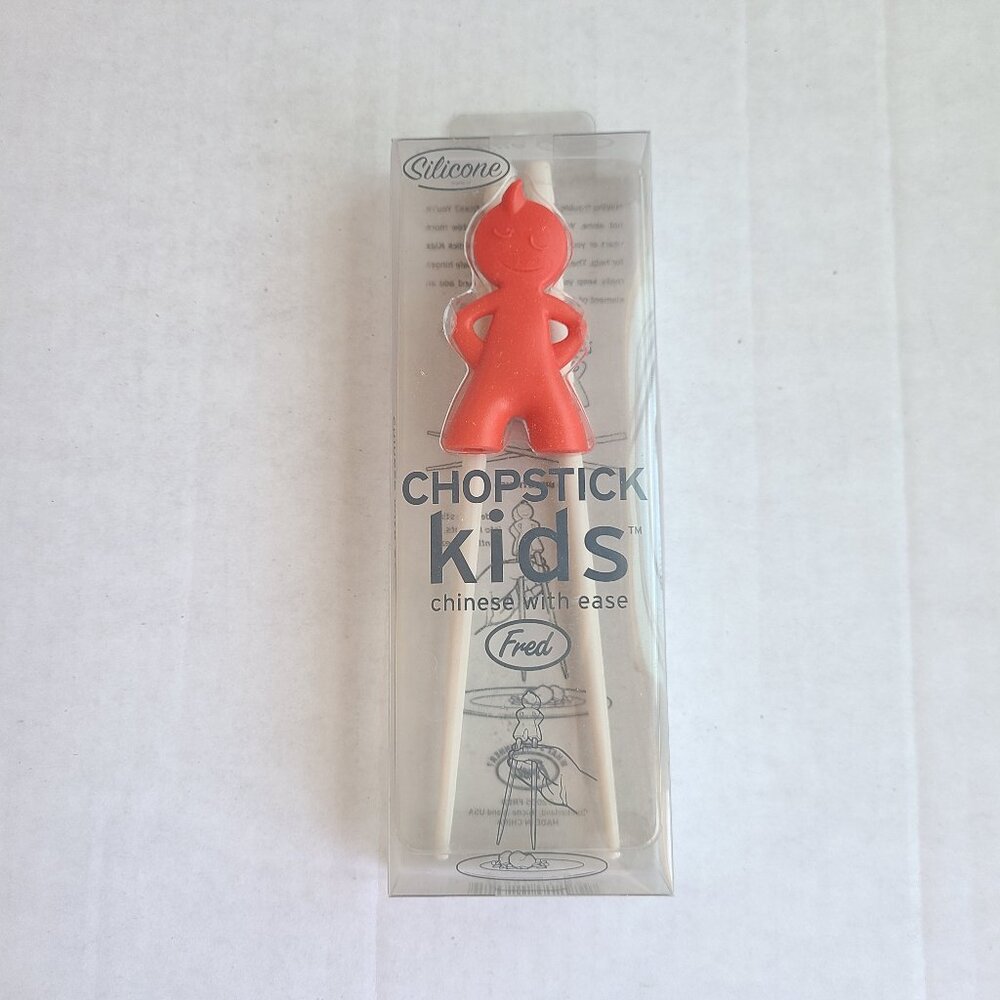 Fred Chopstick Kids Silicone Trainer Red Figure Easy Grip Sticks